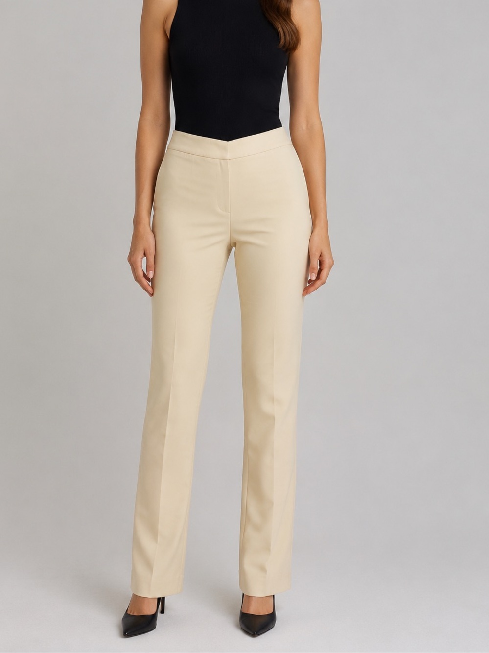 ESCADA Ivory Virgin Wool Blend Bootcut Dress Pants Size 4